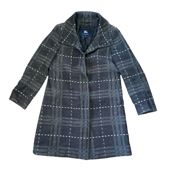 Burberry Jackets & Blazers - Burberry London Checkmark Plaid Coat Grey